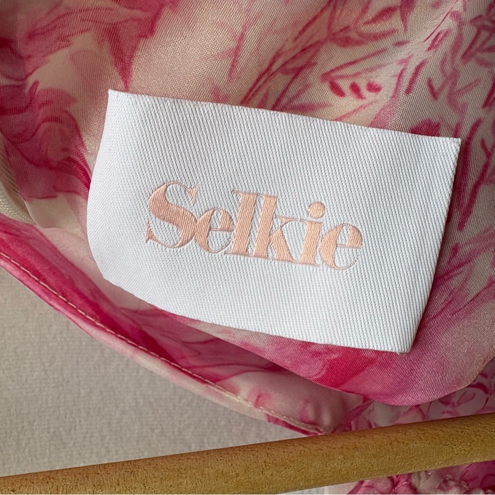 Selkie The Babydoll Toile Pink Floral Parliament Dress XS - Picture 7 of 8